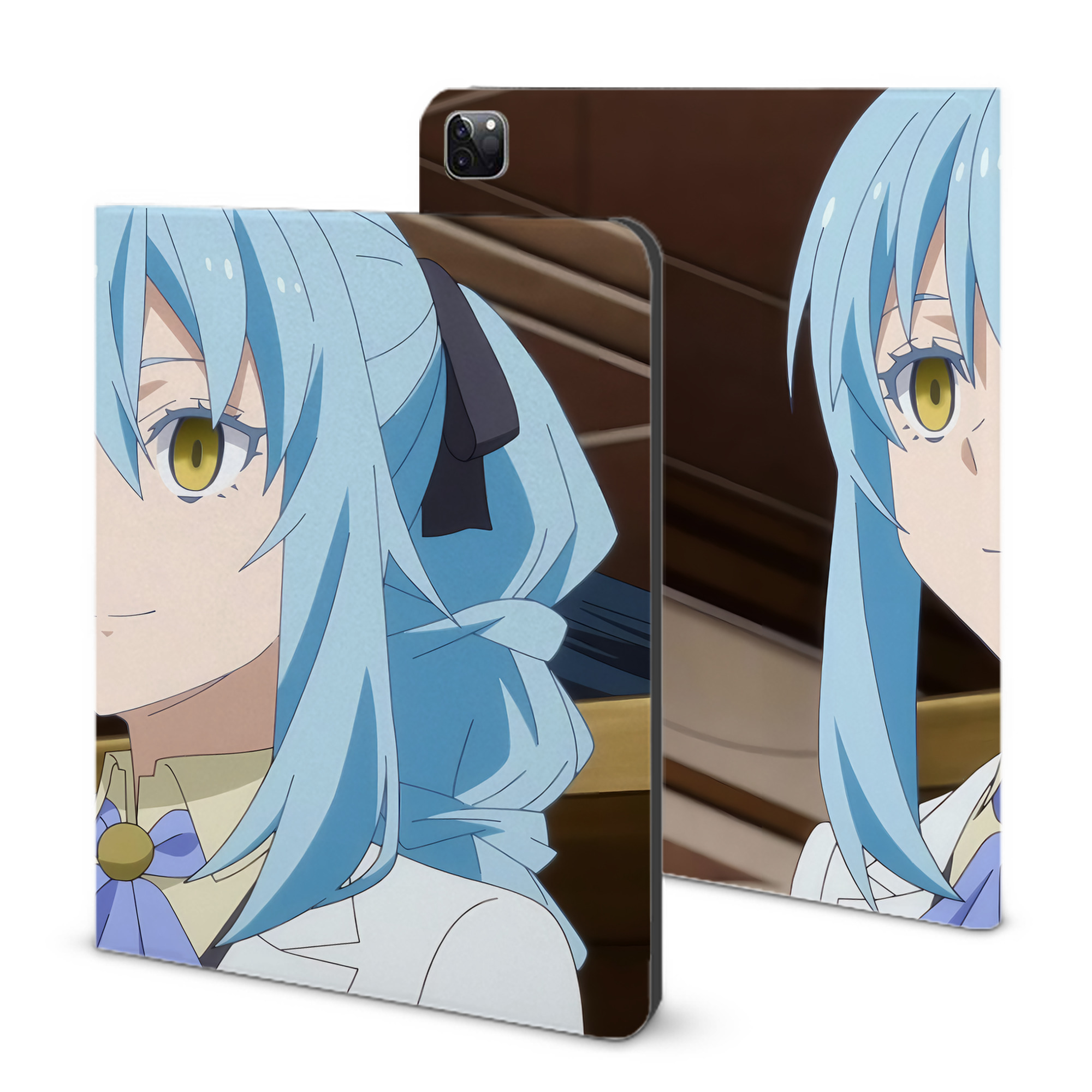 （画像用） 転スラ Regarding Reincarnated to Slime IPad ケース ブック型 PUレザー TPU 耐衝撃 軽量 薄型 ペン収納なし 全面保護 IPad 各モデル対応